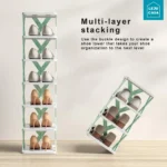 5 grids narrow shoe rack tower shelf portable free standing shoe organizer