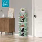 5 grids narrow shoe rack tower shelf portable free standing shoe organizer