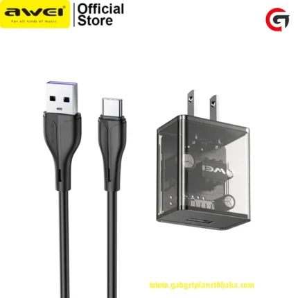 awei c11t fast charging type c adapter with safety protection