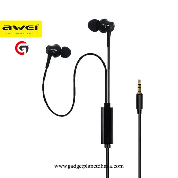 Awei pc 1 wired in ear headphones with mic | best prices in dhaka | gadget planet dhaka