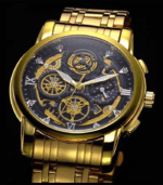 Men's Golden Luxury Stainless Steel Watch