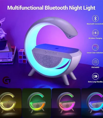 Multifunction Wireless Charging Bluetooth Speaker LED Lamp