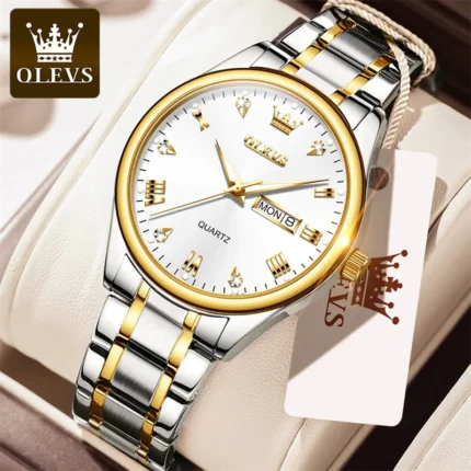 OLEVS 5563 Men's Quartz Watch (White)